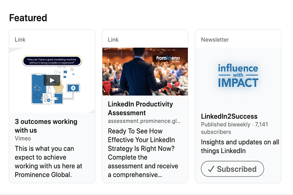 How To Stand Out On Linkedin With An Eye Catching Featured Section Image 2
